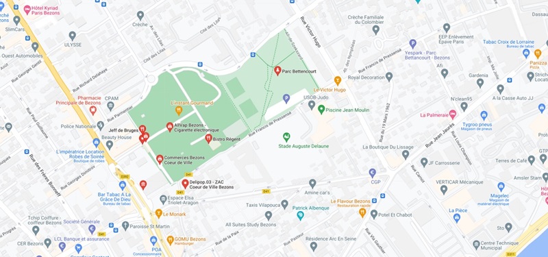 capture google map bezons coeur de ville